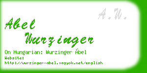 abel wurzinger business card